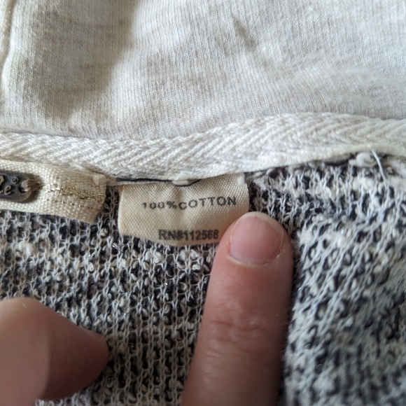 Miss Me Women's White/Gray Hooded Jeweled Zip Up Hoodie Size Large - Picture 8 of 14